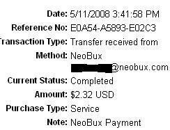 si aici ai dovada : 
 gratis :   -=neobux=- payout :2$(in 50 secunde)